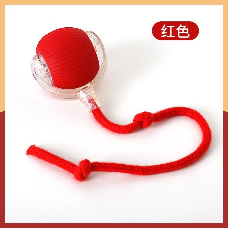 Bite-Resistant Automatic Cat Ball Cat Toy Ball Self-Hi Boredom Relief Artifact With Rope Pet Supplies Jump Ball - Image 1